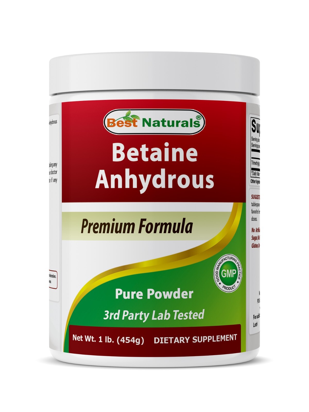 Best Naturals Betaine Anhydrous Trimethylglycine Powder 1 Pound