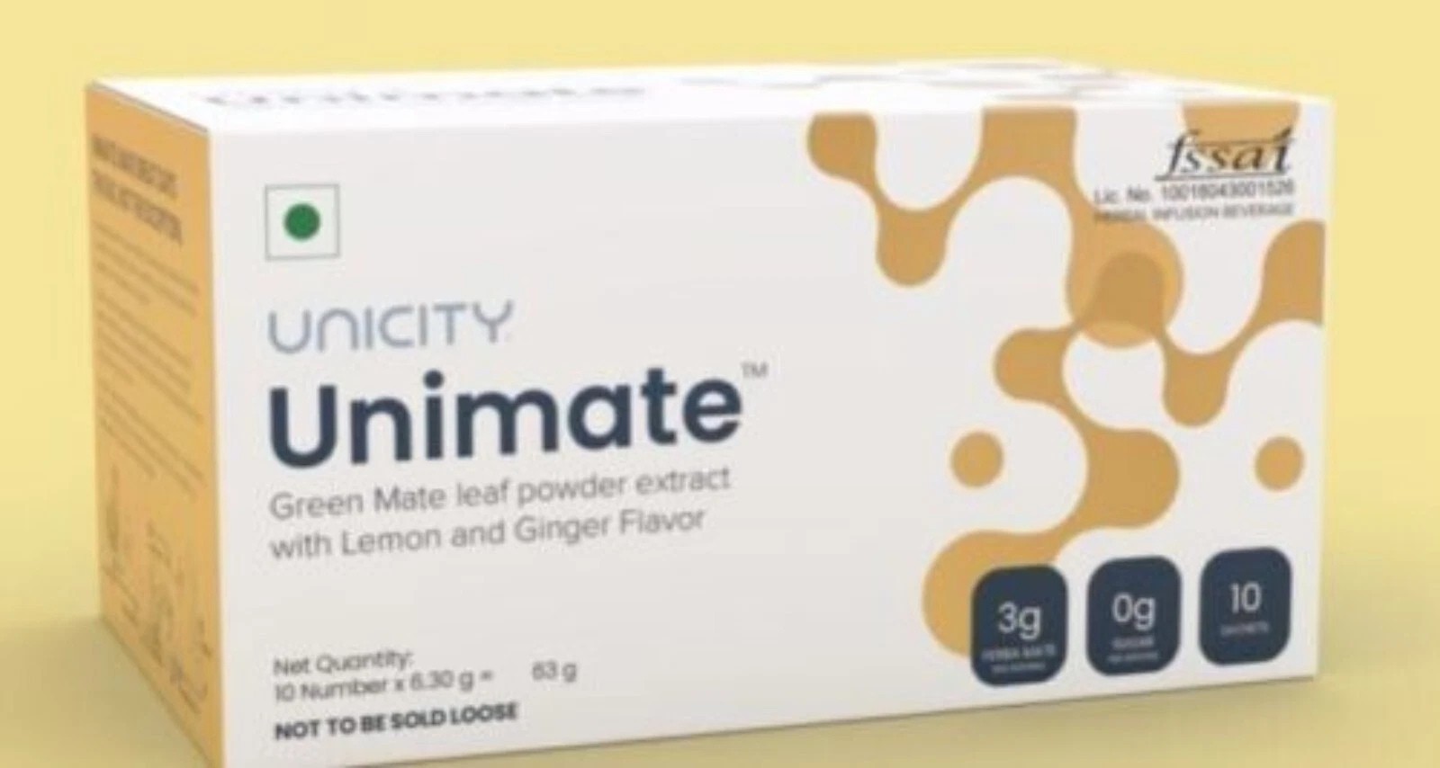Unicity Unimate Lemon Ginger – Ultra-Concentrated Yerba Mate Supplement – 30 Pac