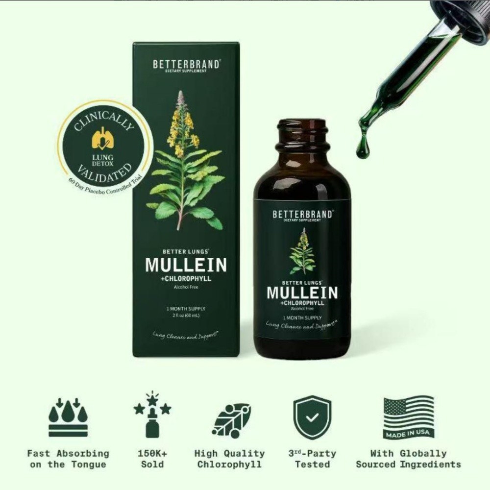 Betterbrand Better Lungs Mullein Leaf Extract Lung Cleanse & Support