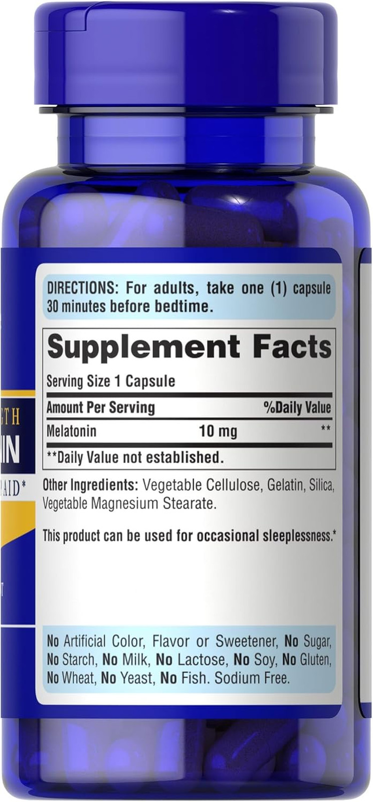 Puritan’s Pride Melatonin 10mg, 120 Capsules, 2 Pack, Sleep Aid Supplement