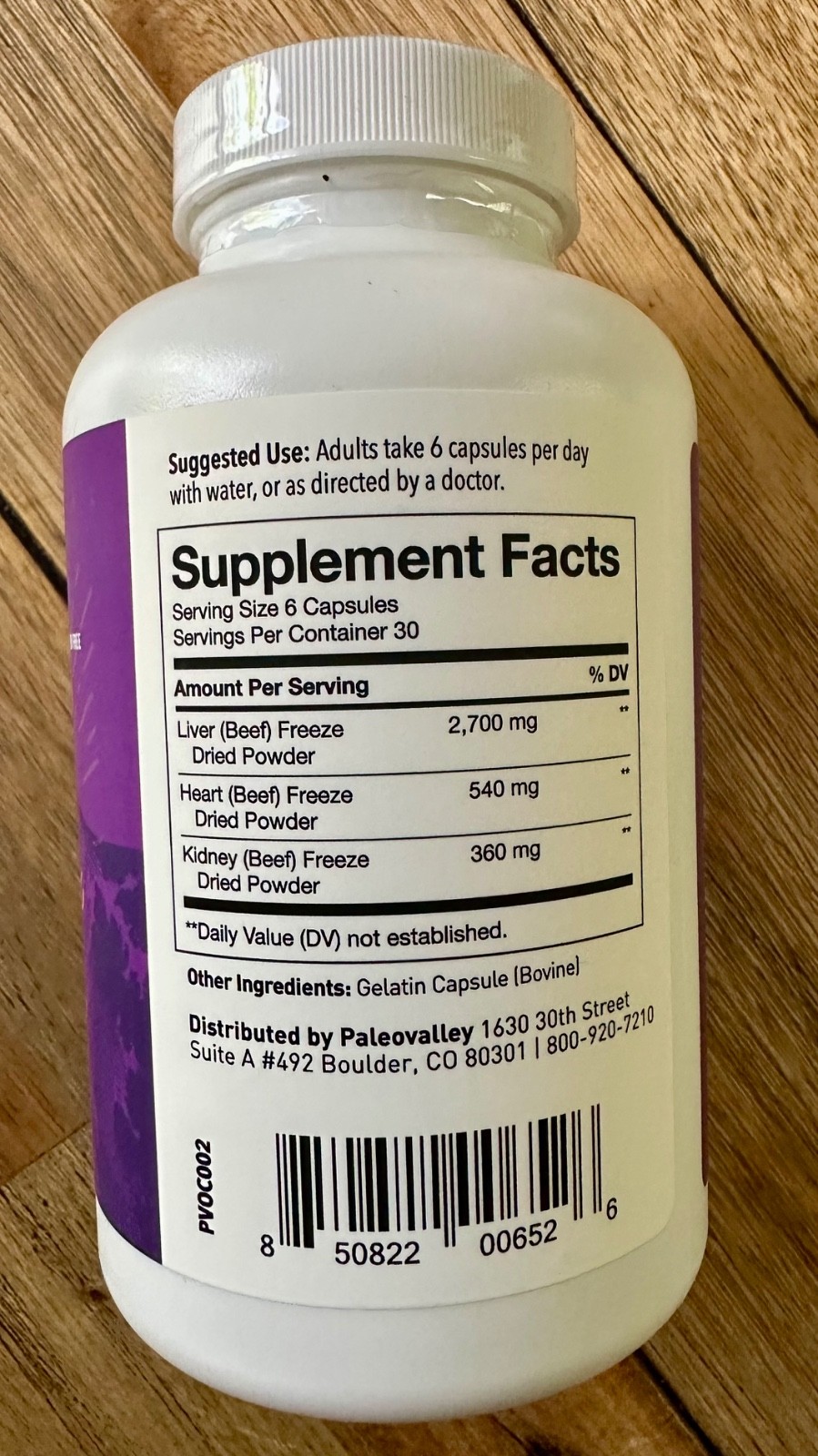 Paleo Valley Grass Fed Organ Complex – 180 caps – Exp 1/28 -New! (3 available)