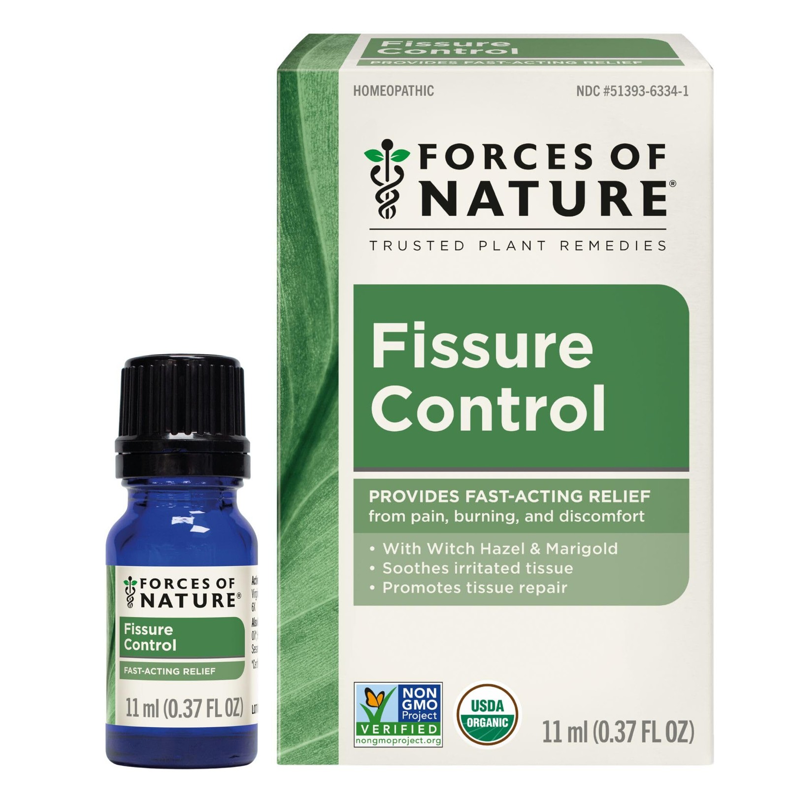 Forces of Nature Fissure Control, Organic Homeopathic Treatment with Witch Hazel