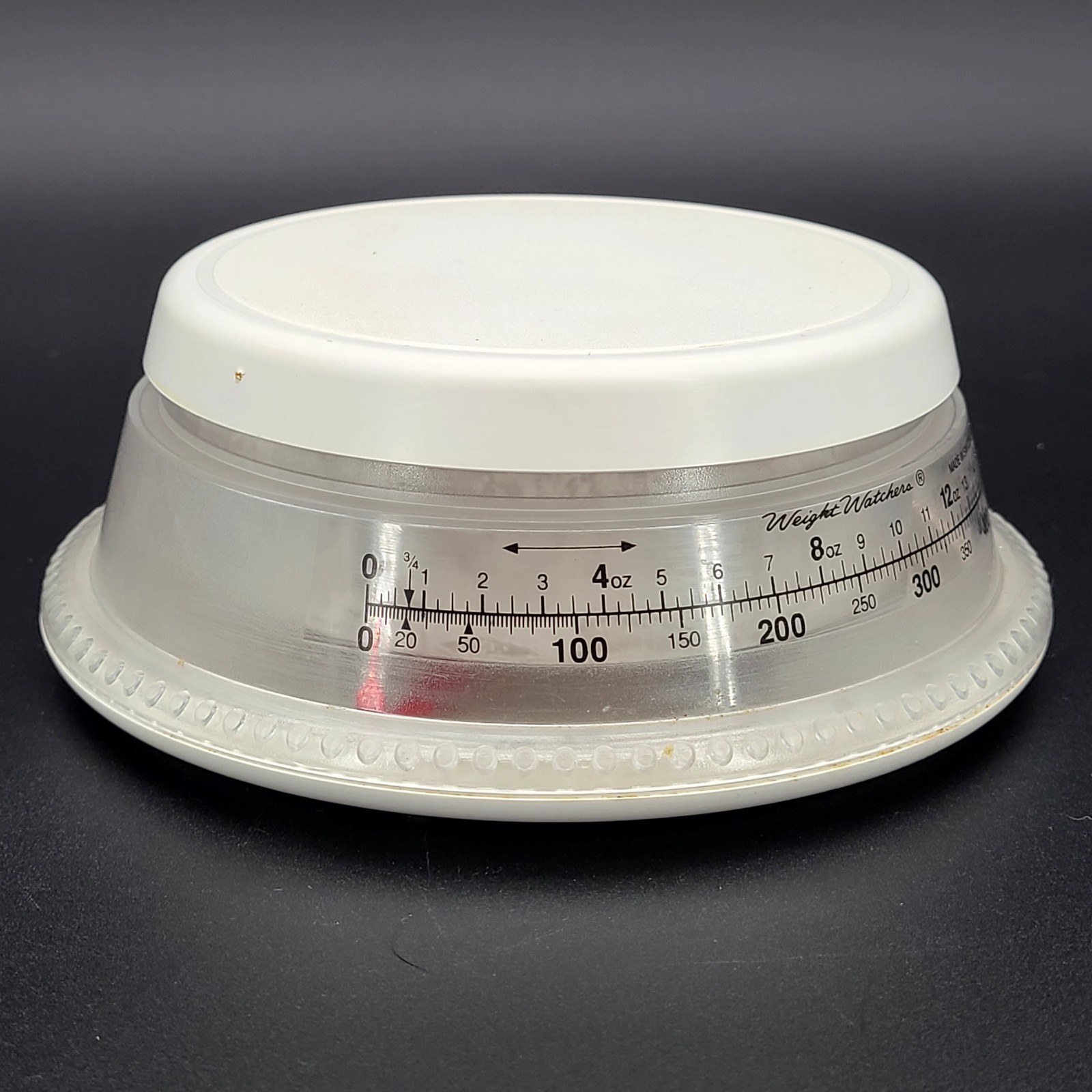 1990 Vintage Weight Watchers Round Food Scale Switzerland Works Clean