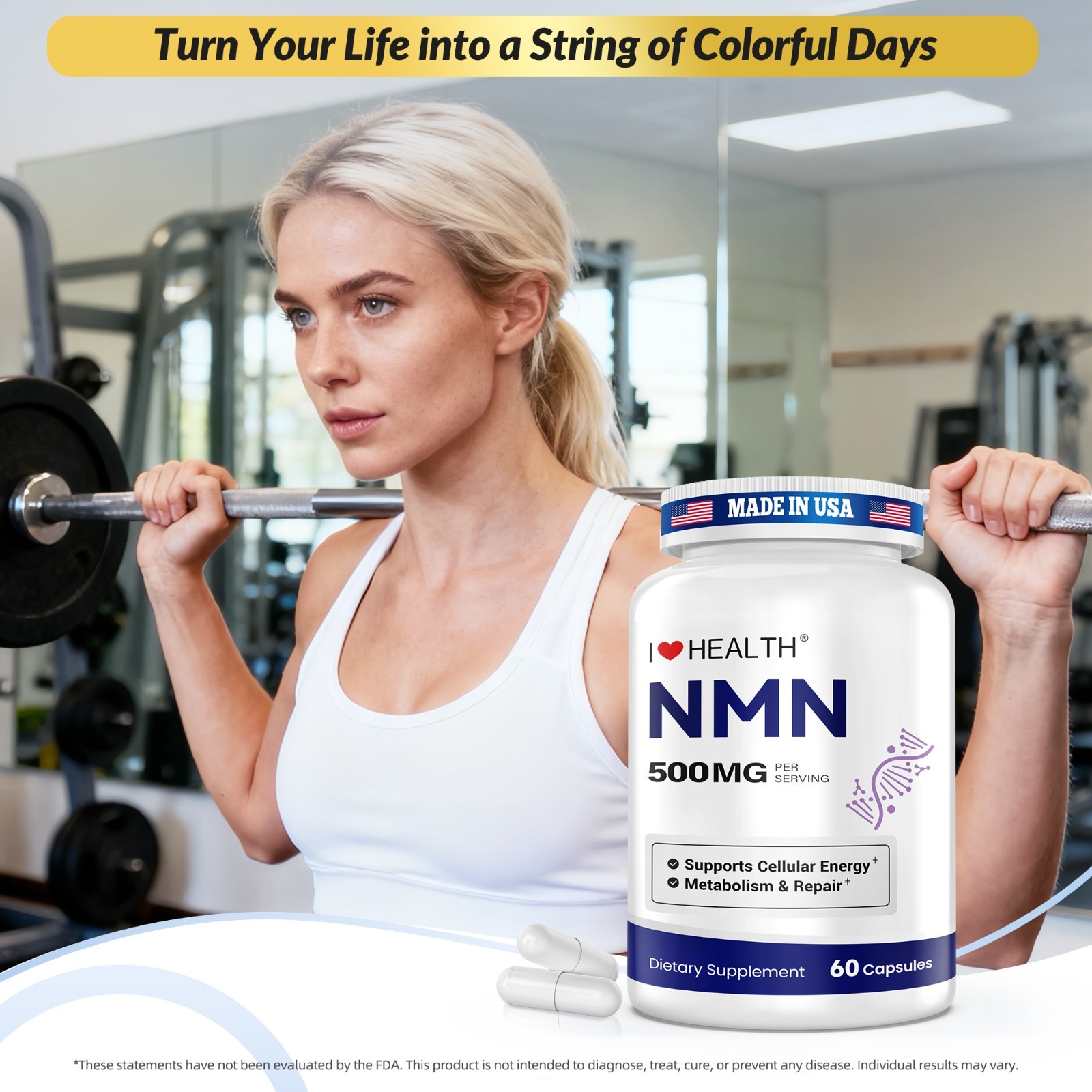 NMN Capsules, Energy Booster, Anti Aging Supplement