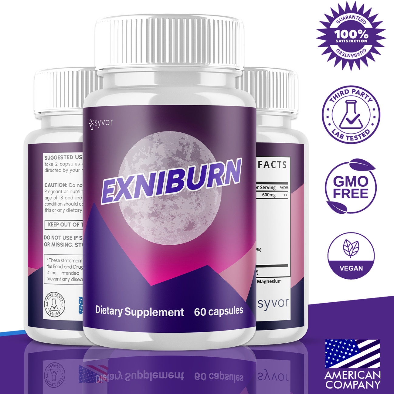 (3 Pack) Exniburn Advanced Energy & Fitness Max Supplement Exni Burn 180 Capsule