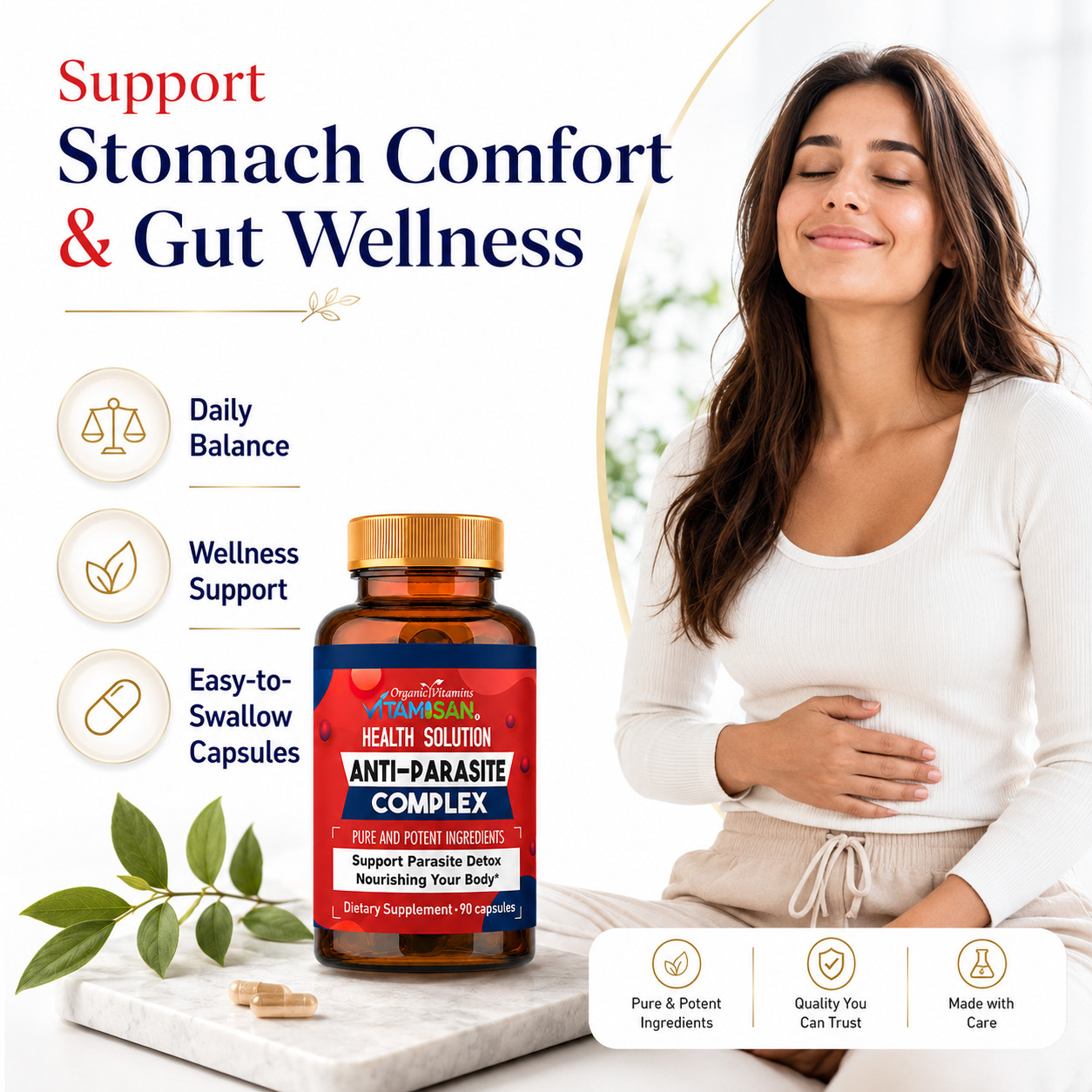 PARASITE DETOX BODY CLEANSE Complex Anti- PARASITE Support Detox90 Candida Detox