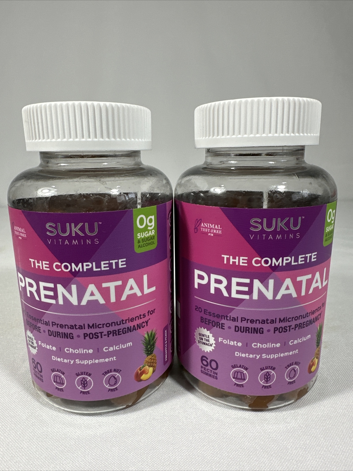 Qty (2) Suku Vitamins The Complete Prenatal Multivitamins 60 Gummies 8/2025