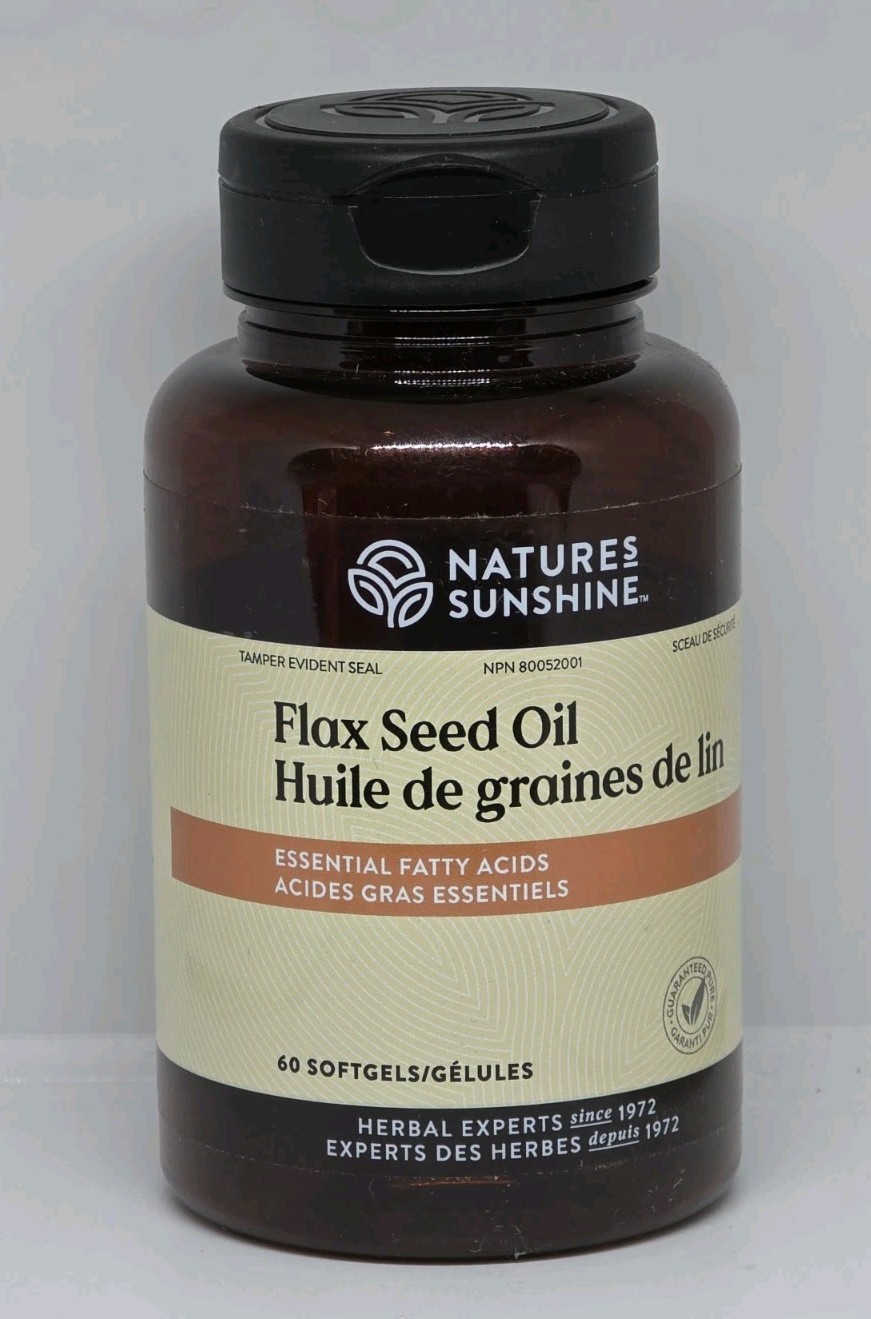 Natures Sunshine Flax Seed Oil 60 Softgels New Sealed Bottle Exp. 02/2026