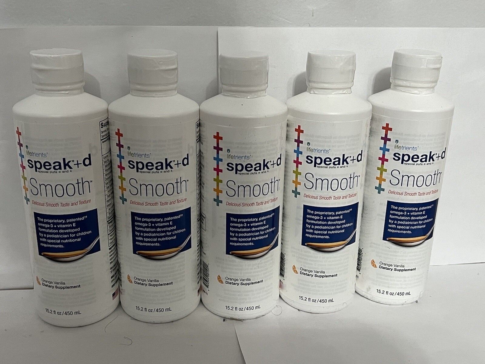 5 Bottles For $360 Lifetrients Speak+D Smooth Orange Vanilla 15.2 oz. Exp 01/26