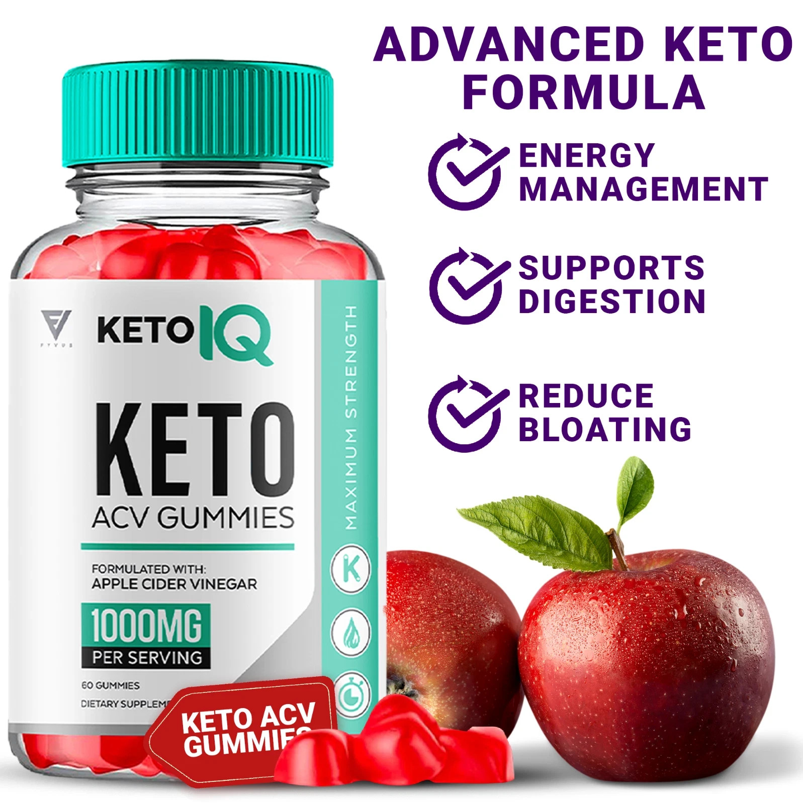 Keto IQ Pro ACV Gummies Maximum Strength Advanced Formula Reviews (60 Gummies)