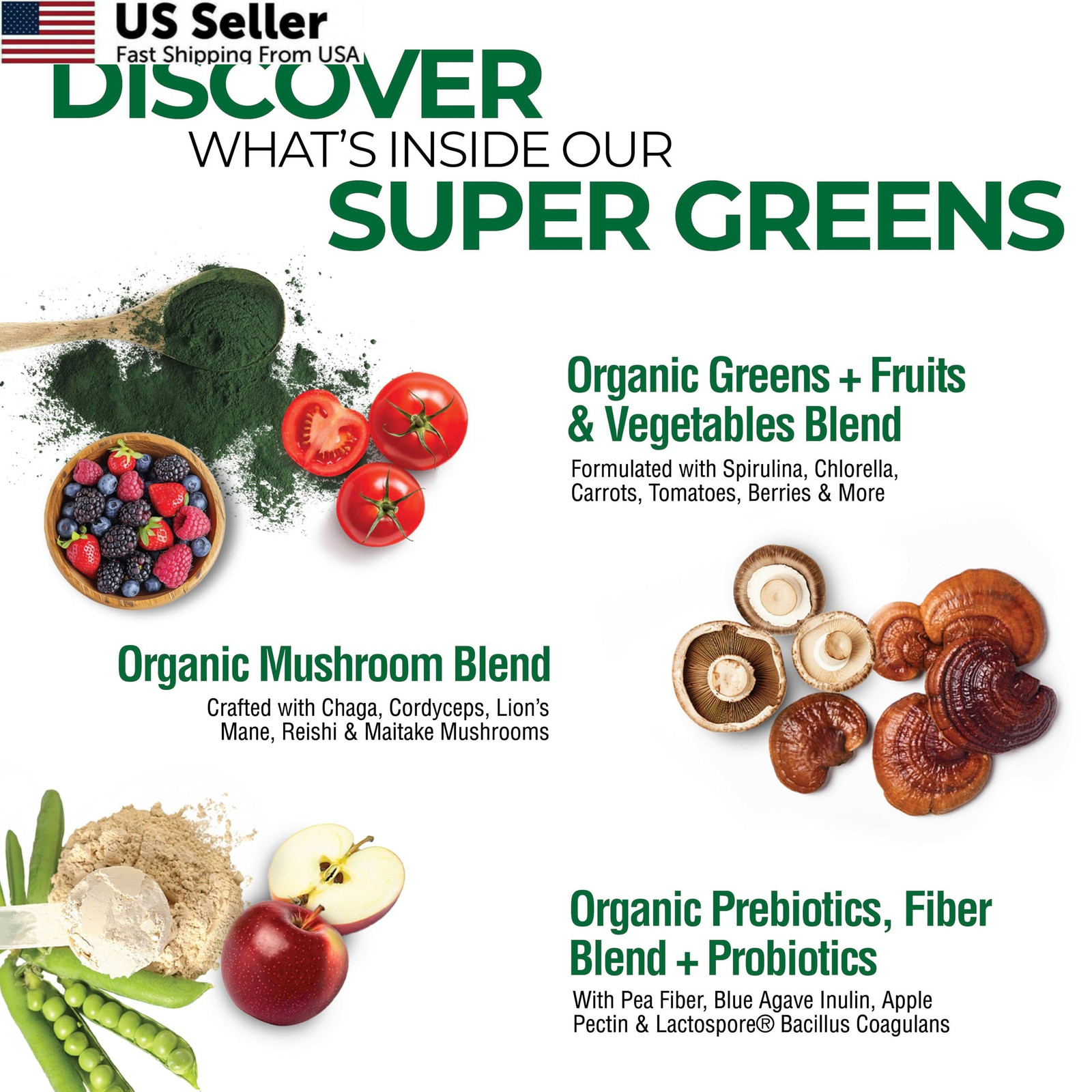 Country Farms Super Greens Natural 10.6 ounce (Pack of 1), Multi Color