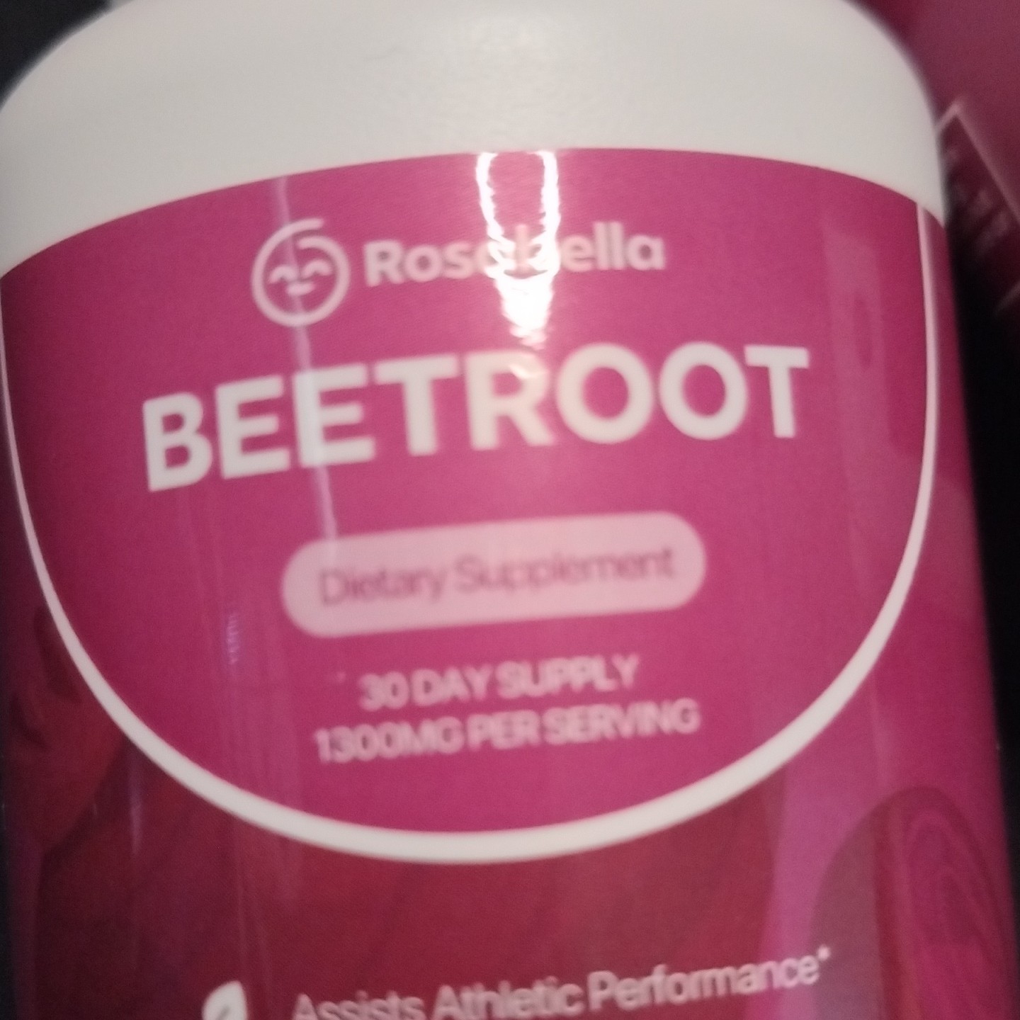 Rosabella Organic Beetroot Capsules 1300mg Unflavored Dietary Supplement 60 Ct
