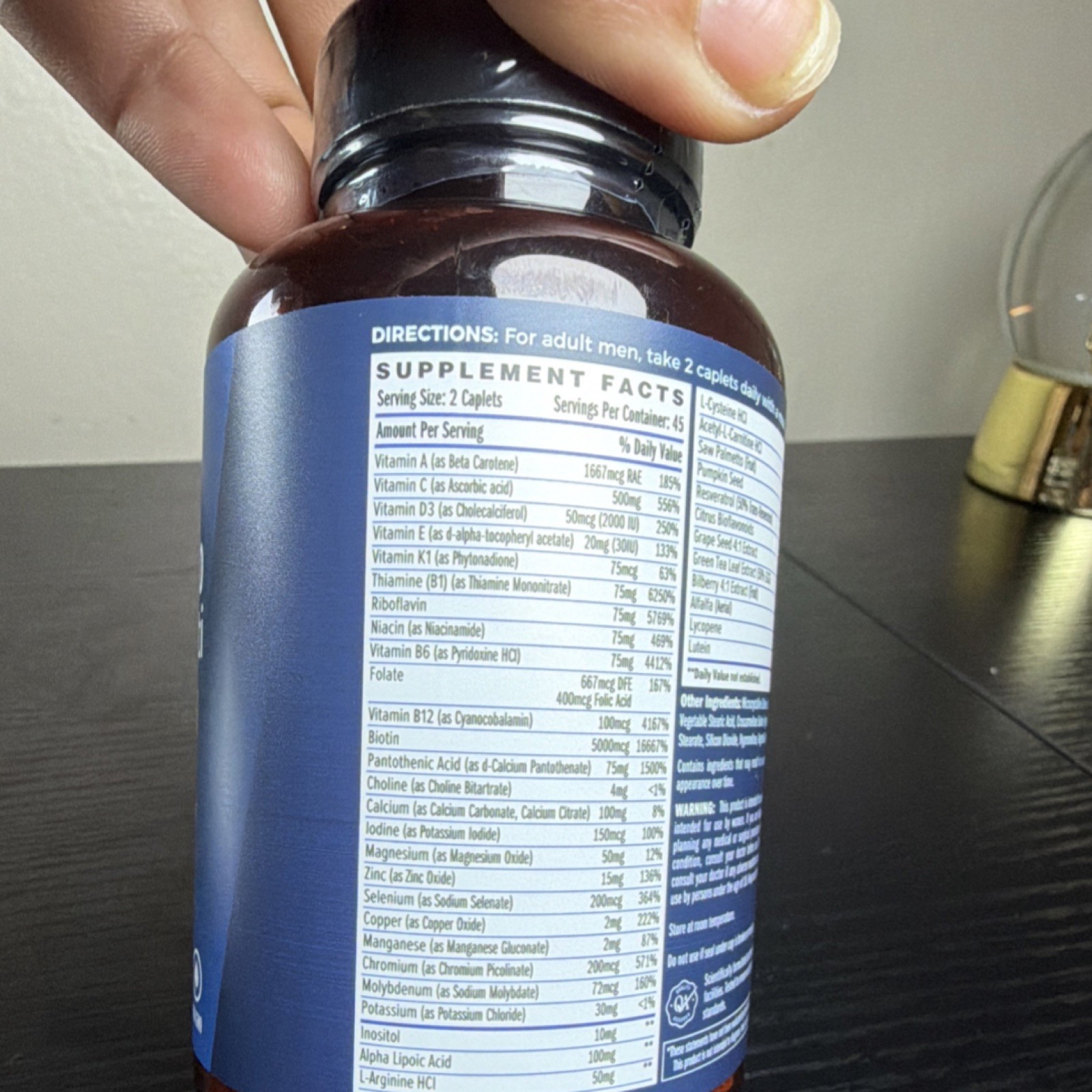 Vitamin World Ultra 360 Men’s Multi Max High Potency Non-GMO 90 Caplets