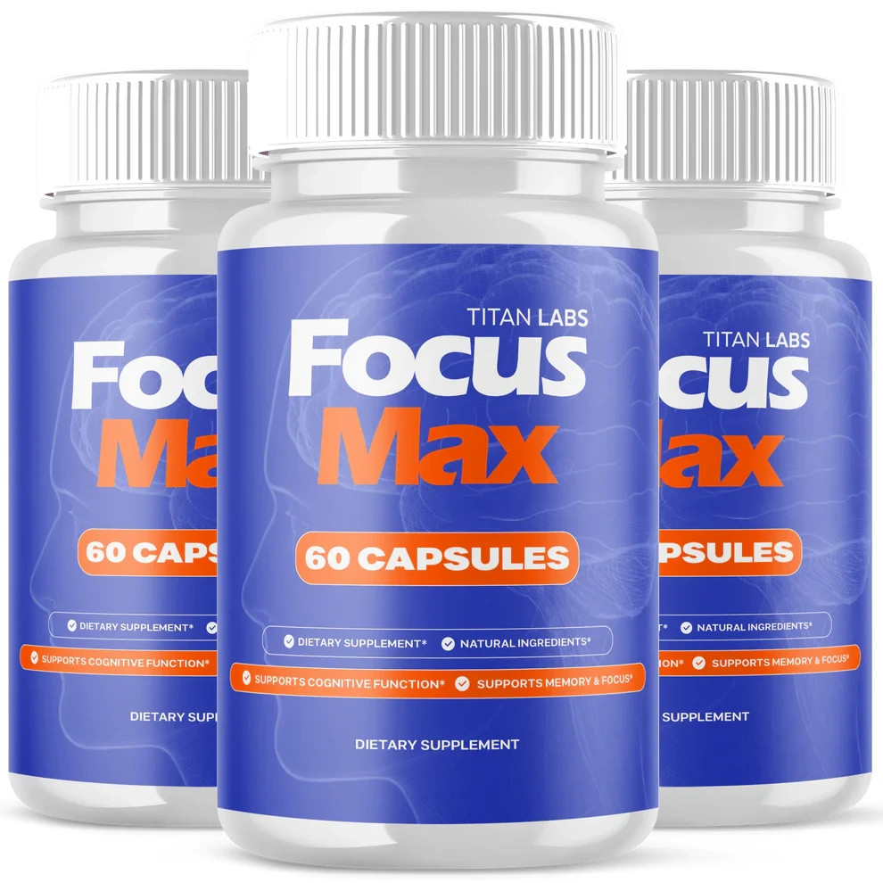 Titan Labs Focus Max 180 Capsules 3 Pack Brain Memory & Focus Support