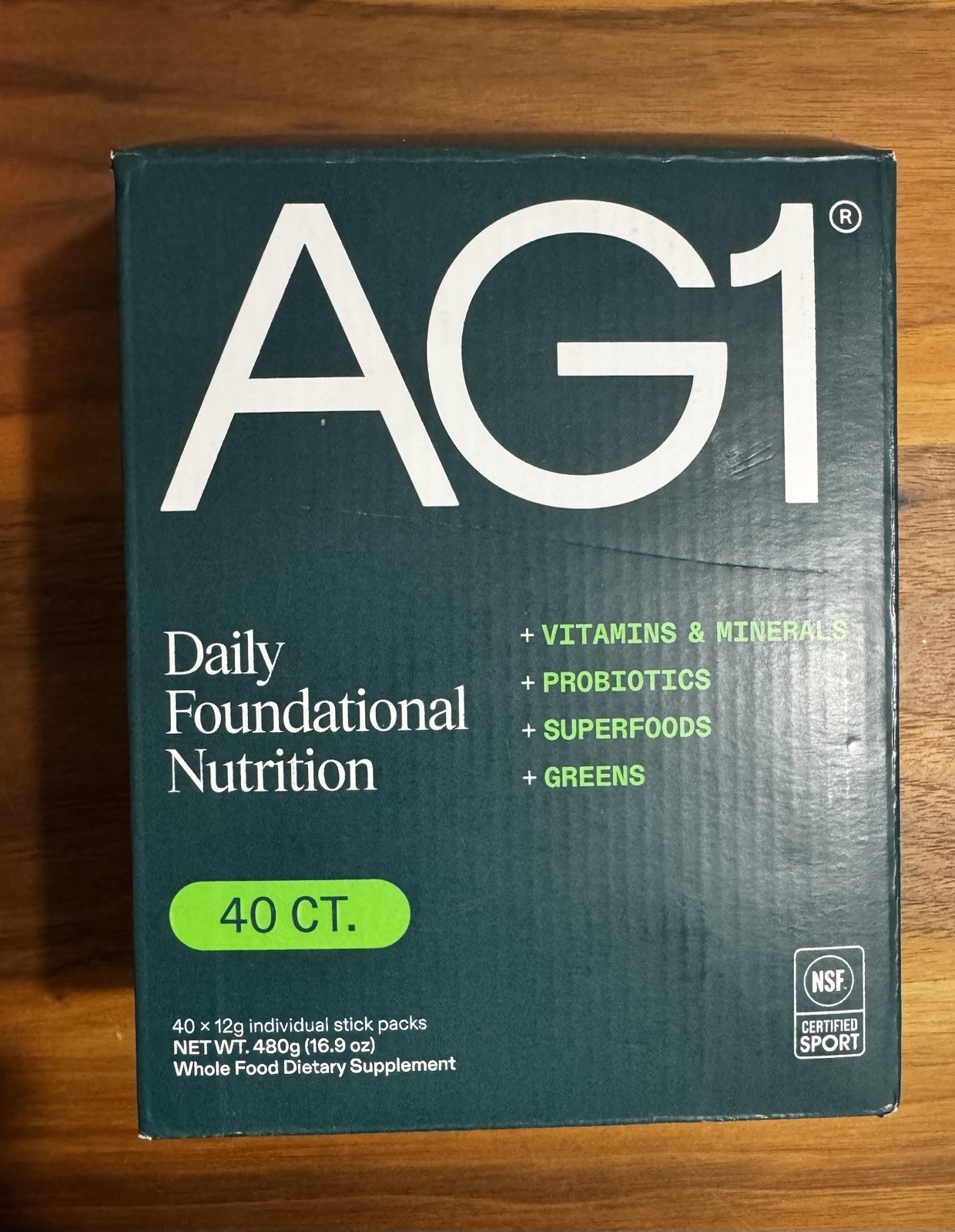 Open Box-AG1 Athletic Greens 40 x 12g Sealed Nutrition Packets expired-still OK