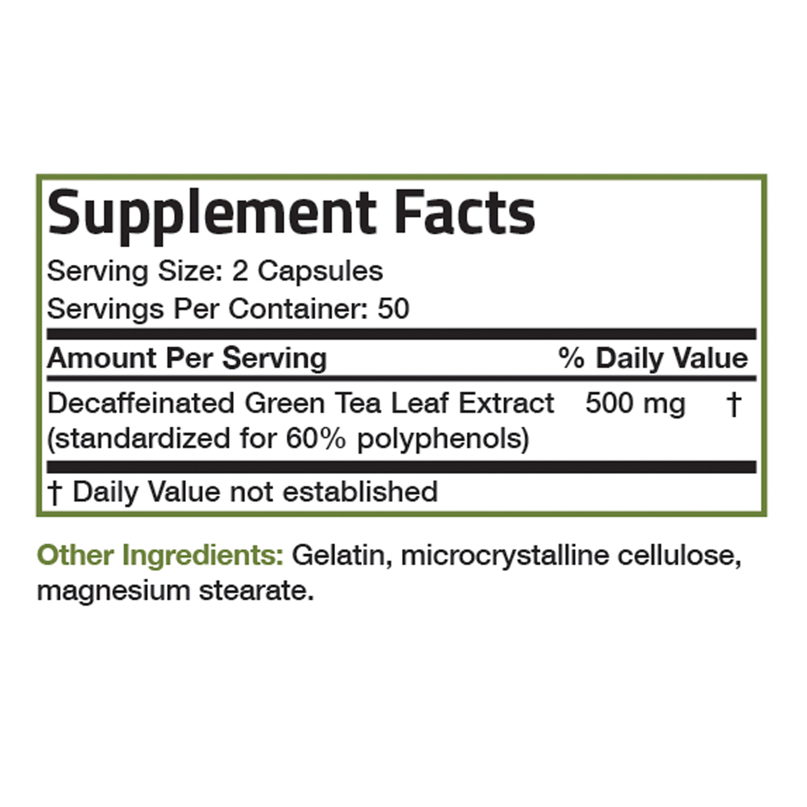 Bronson Green Tea Extract Boost Metabolism & Weight Loss 500mg, 100 Capsules