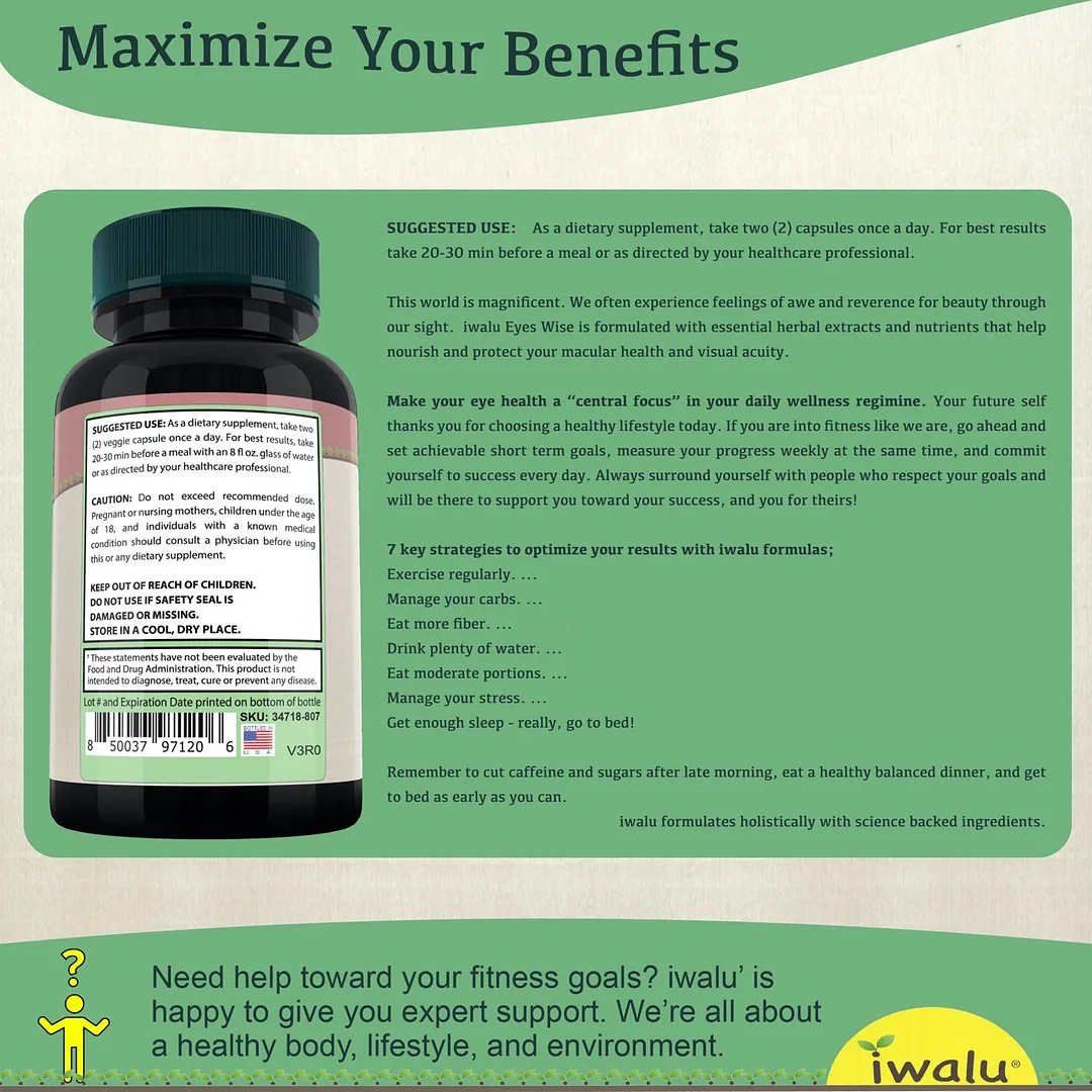 20 20 Eye Care | Best Supplement Capsule Pill Men Women FREE SHIP