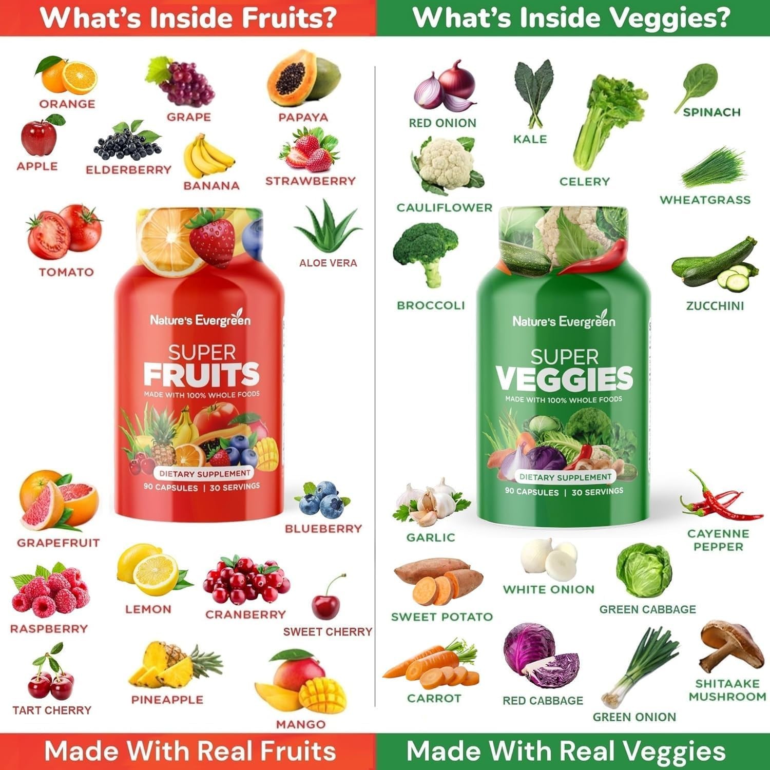 Fruits and Veggies Supplement – Nature Fruits and Vegetables Supplements – Vegan
