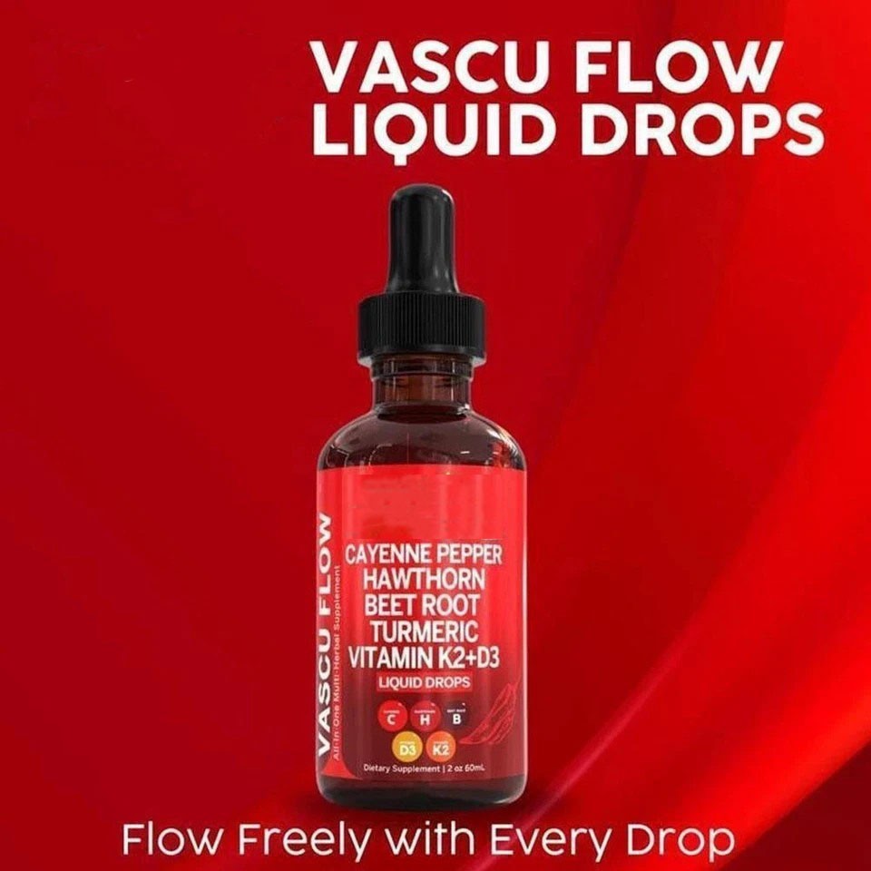 2Pack Cayenne Pepper Hawthorn Beet Root Turmeric Vitamin K2+D3 Liquid Drops 60ML
