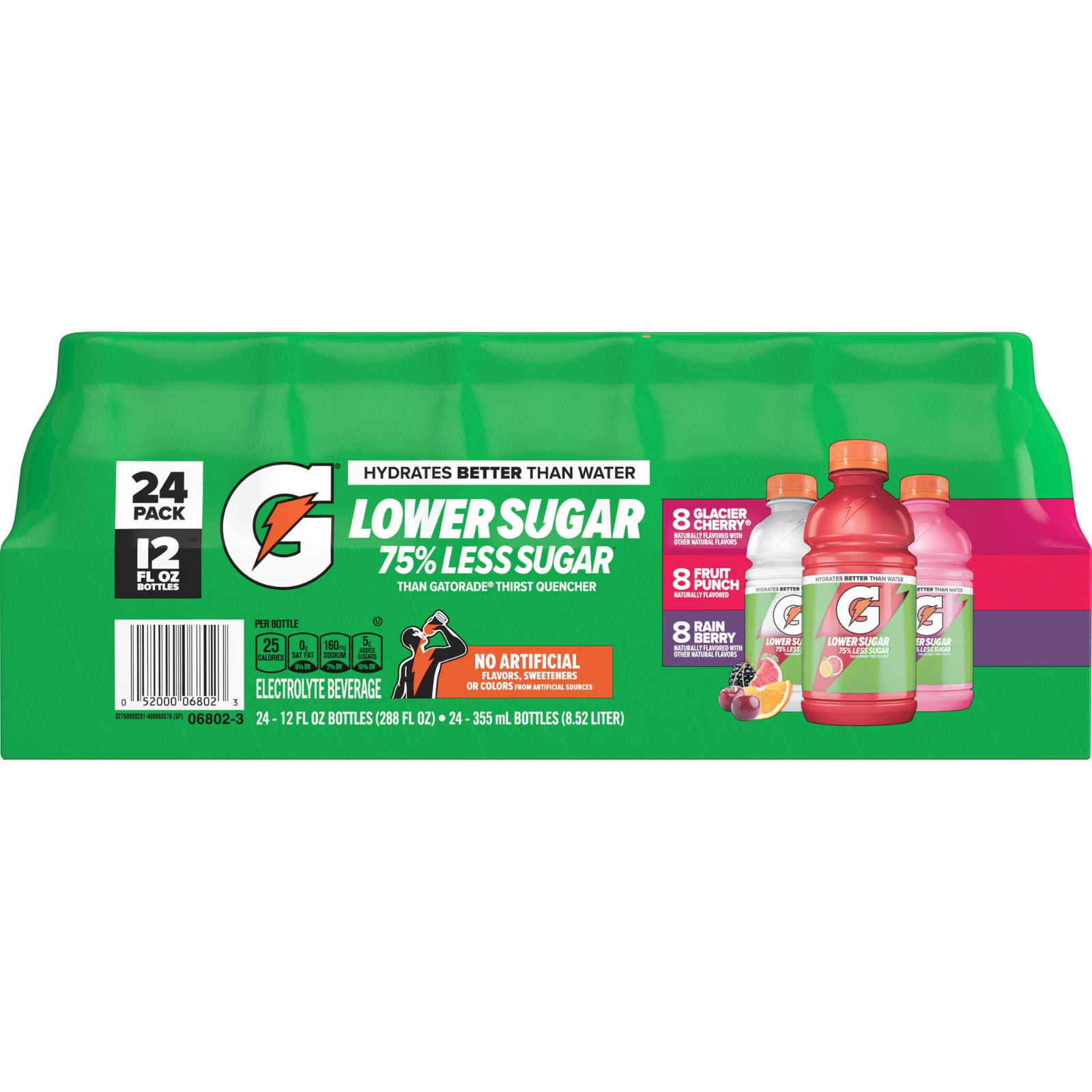 Gatorade Lower Sugar Electrolyte Drink Variety Pack, 24 Pack, 12 fl. oz. Bottles