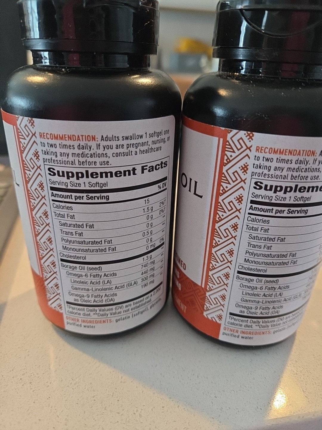 2×Nature’s Way Borage Oil 1300 mg (Cold Pressed) 60 Softgels