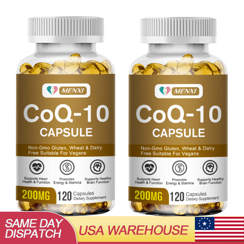 2Px Coenzyme Q10 200mg Cardiovascular Increase Energy & Stamina Heart Health