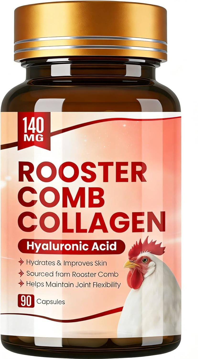 Rooster Comb Collagen, Natural Hyaluronic Acid Supplement for Joi…