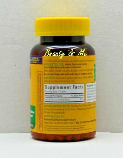 Nature Made Iron 65 mg – 365 Tablets Dietary Supplement