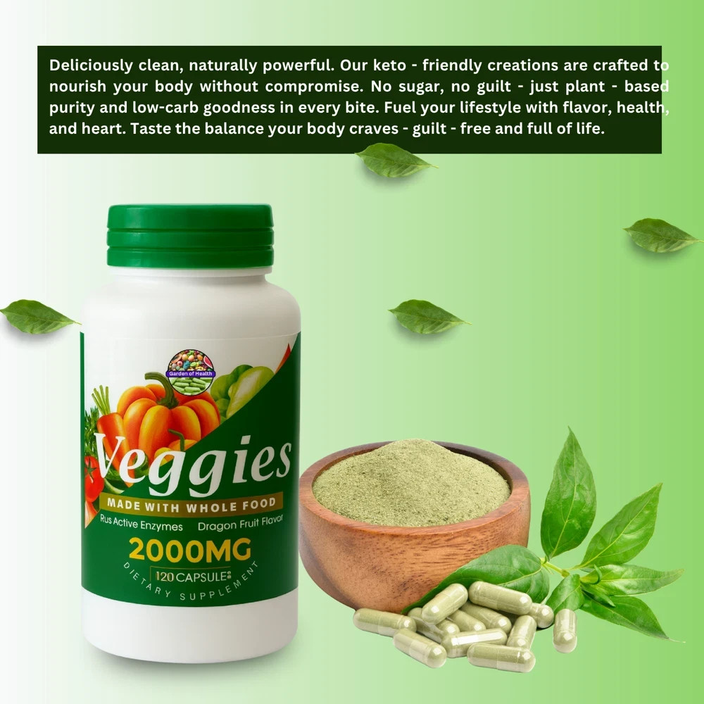 Garden Of Health Fruits & Veggies 2000mg Enzymes Whole Food Supplement 240 Cap*