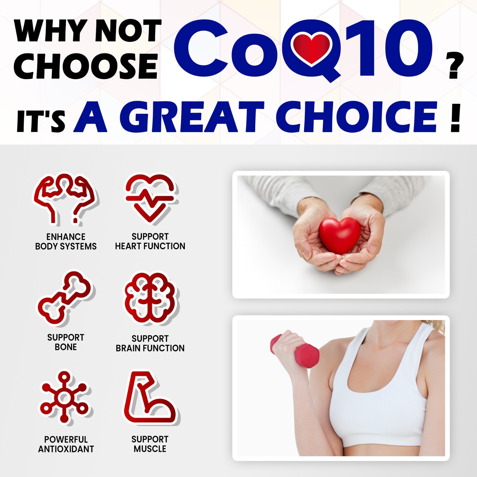 CoQ10 400mg Dietary Supplement, 90 Softgels, Antioxidant Support, Made in the US