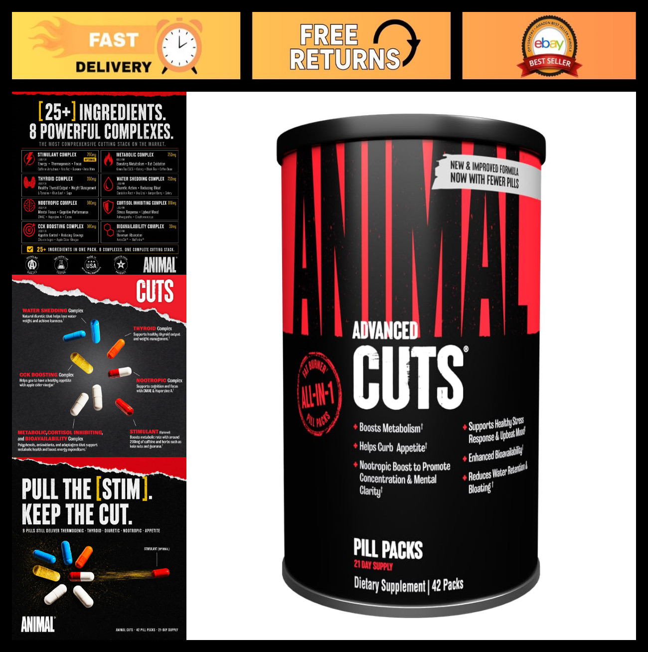 All-in-One Thermogenic Fat Burner – 25-Ingredient Cutting Stack, Boosts Metaboli