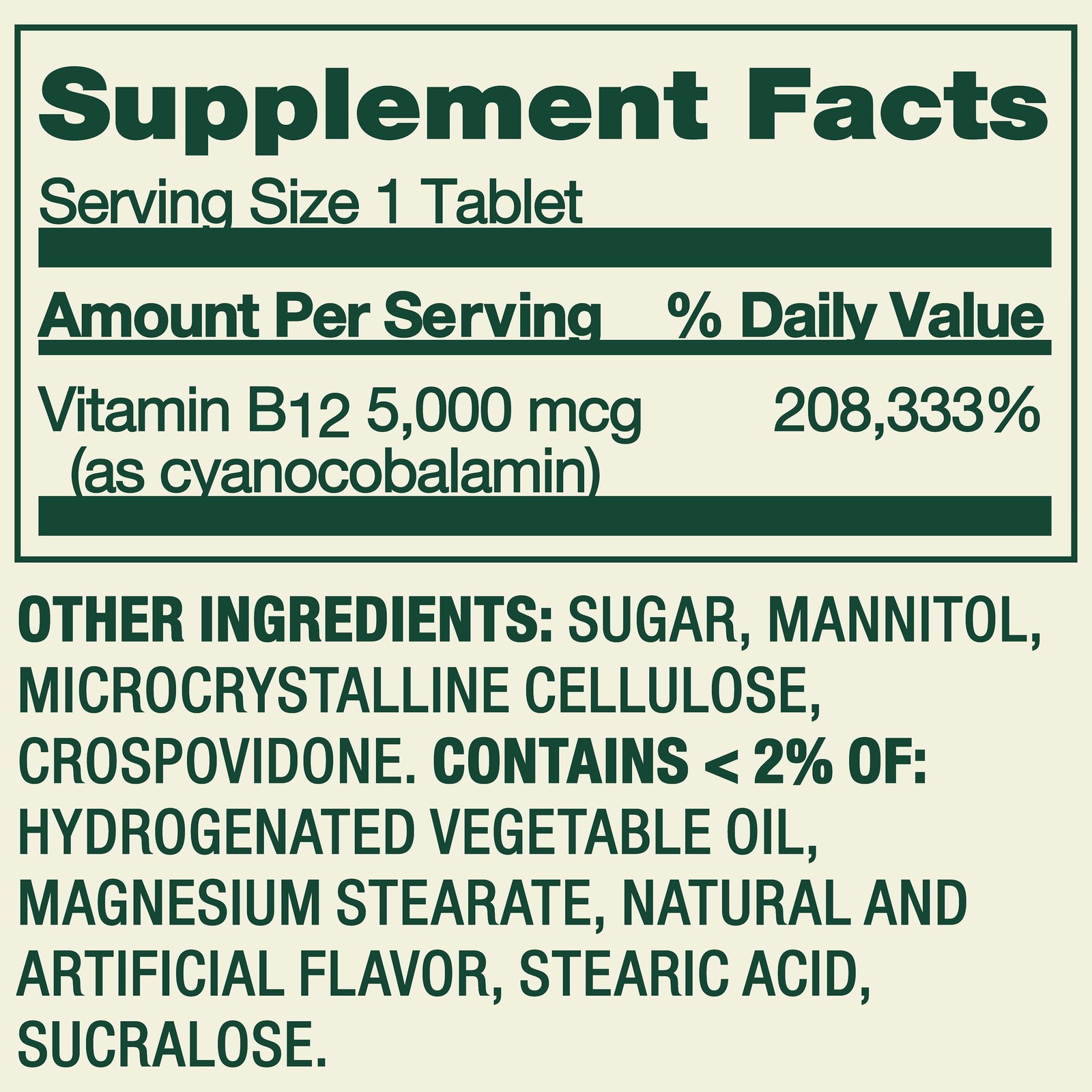 B12 5000 Mcg Fast-Dissolve Tablets Mixed Berry 45 Count