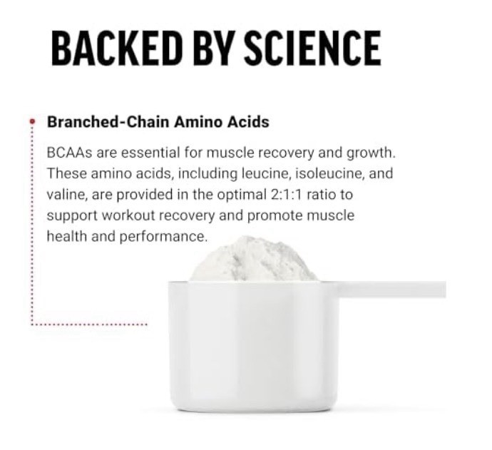 Force Factor BCAA Powder Cherry Lemonade 30 Servings 5g Dose Made in USA