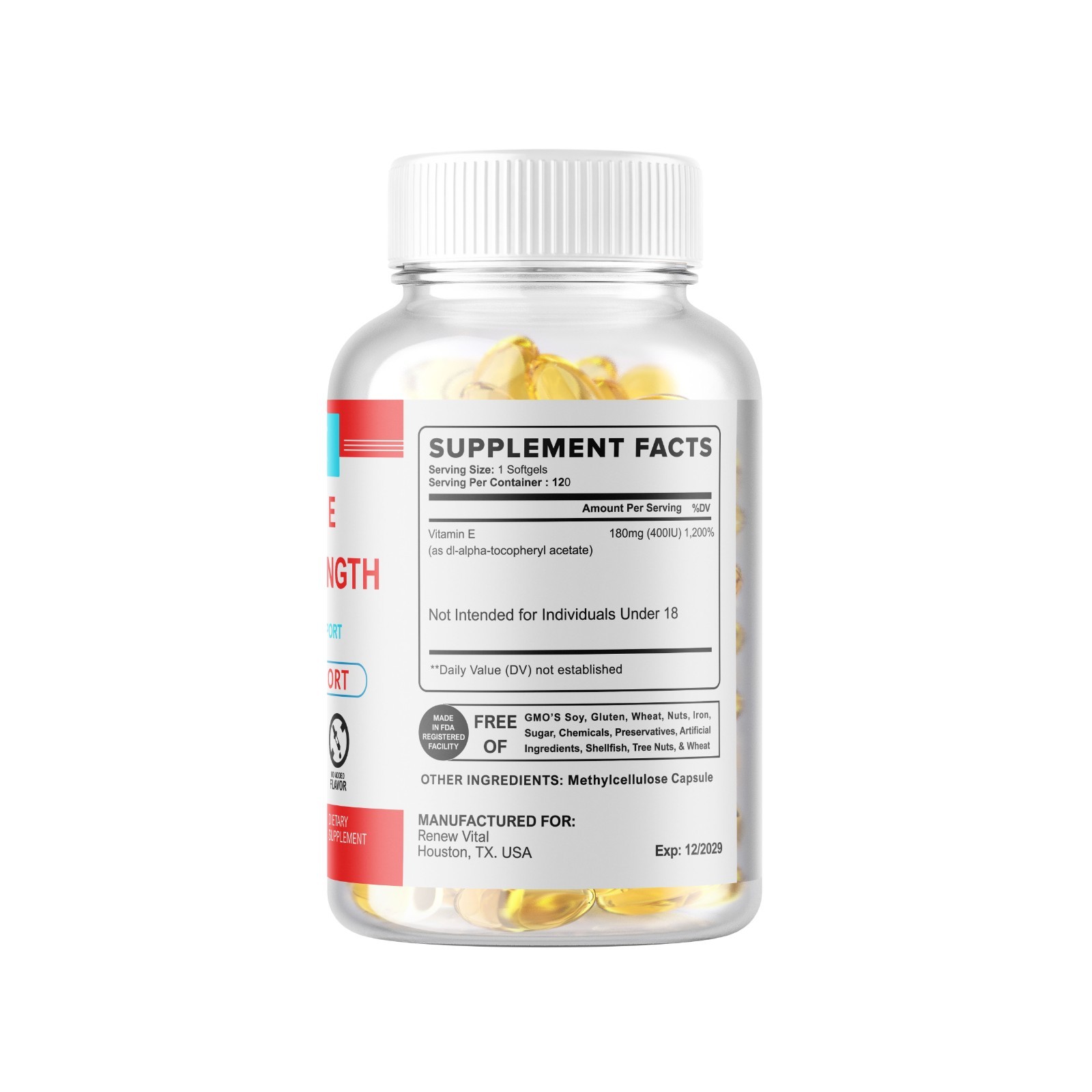 Vitamin E 400 IU – 240 Softgel Extra Strength Immune Support