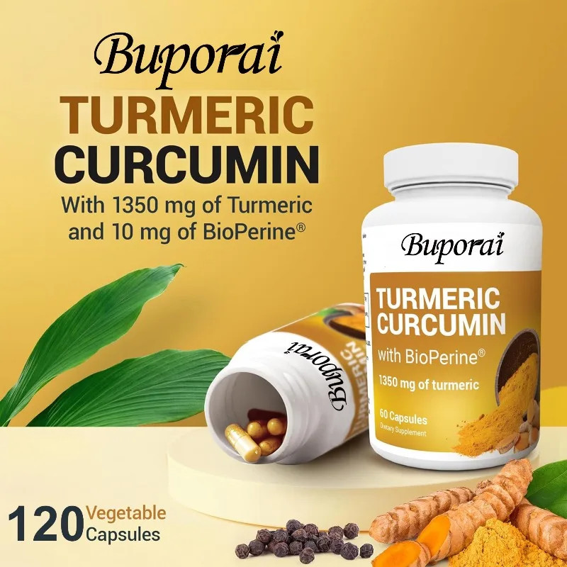 Turmeric Curcumin 120pcs, Increase Cellular Energy,Promote Joint & Muscle Health