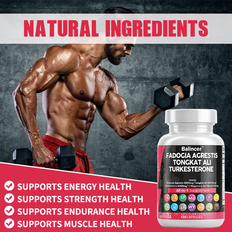 Fadogia Agrestis, Turkesterone & Horny Goat Weed，support energy,30/60/120ct