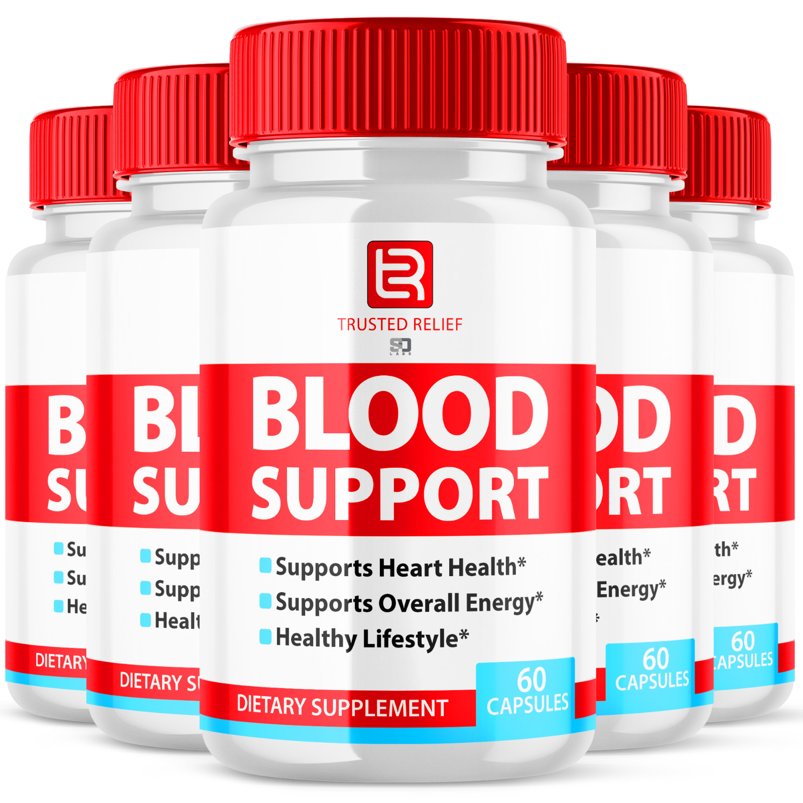 (5 Pack) Trusted Relief Pills – Blood Sugar Health Support Formula, 300 Capsules