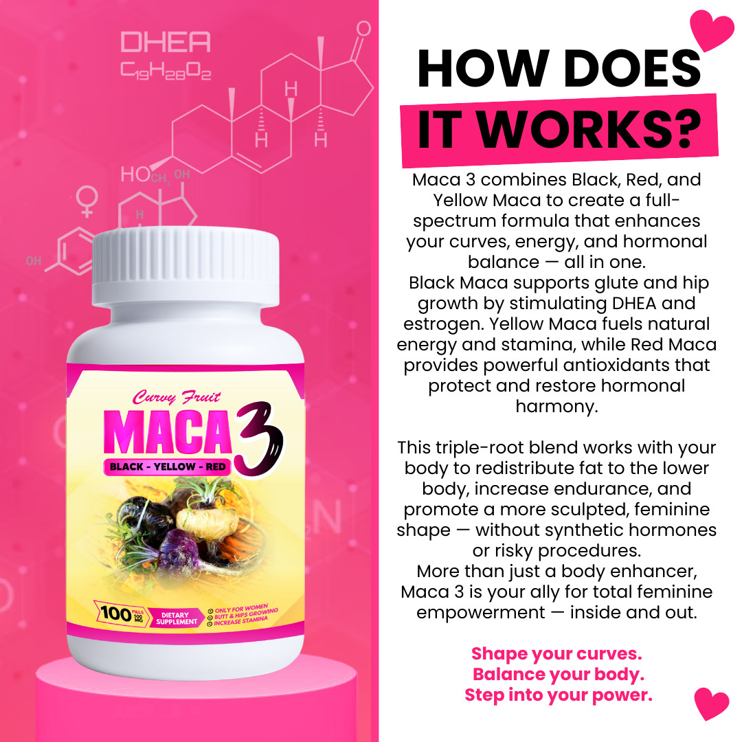 Bigger Booty & Wider Hips – Maca Root Pills for women (2-Month Pack) – 15% OFF