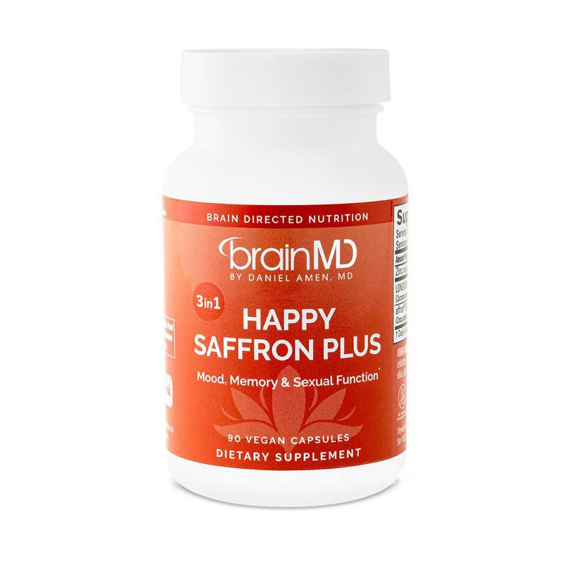 HOT-BRAINMD Dr Amen Happy Saffron Plus – 90 Capsules,W/Saffron Flower Extract