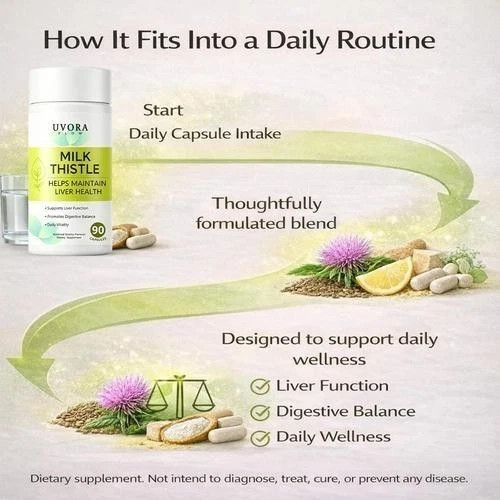 Uvora Milk Thistle Detox 300mg Premium Herbal Supplement w/ Milk Thistle Extrac1