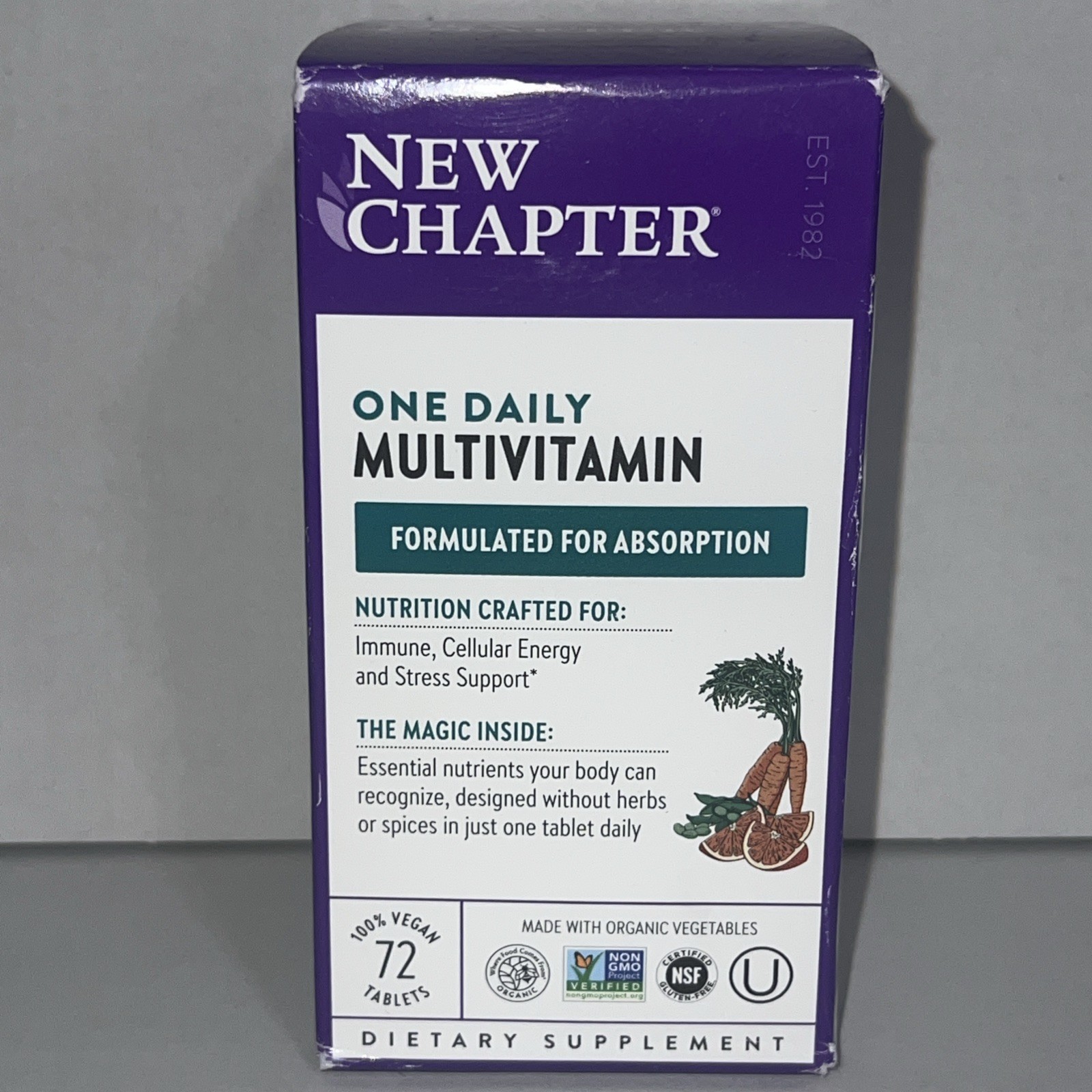 New Chapter One Daily Multivitamin 72 tabs. Vegetarian EXP 07/2026 FREE SHIPPING