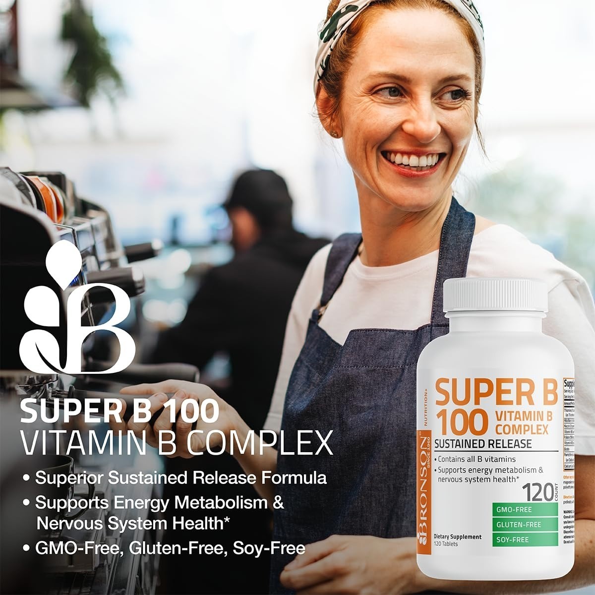 Bronson Super B100 Vitamin B Complex – 60 Tablets