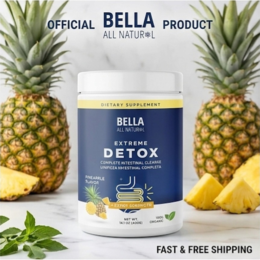 2-Pack Bella All Natural Extreme Detox Intestinal Cleanse Pineapple Powder 800g