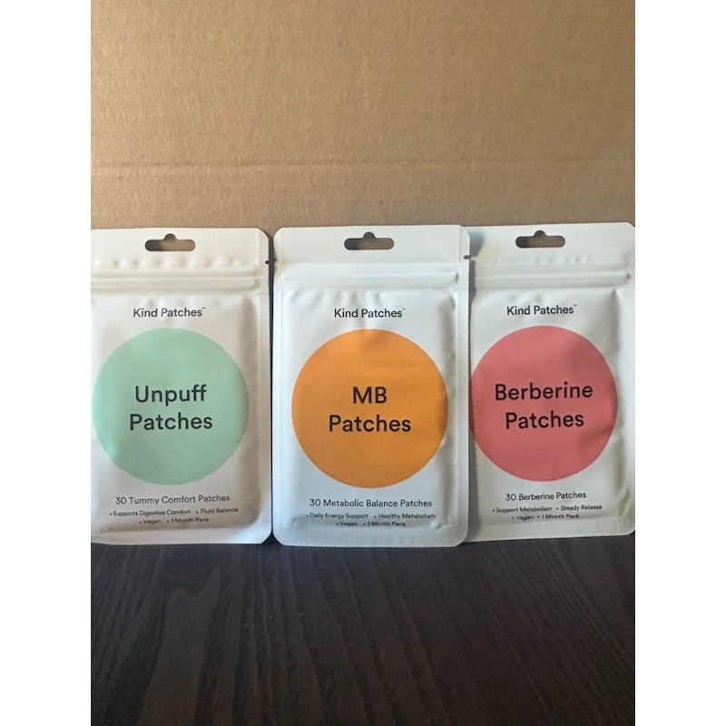 Kind Patches MB Berberine Unpuff Vegan Patches, Neutral Flavor 30 Count Each