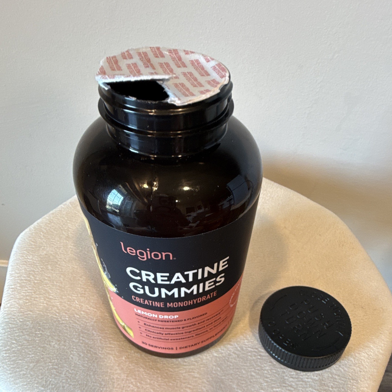 Legion Creatine Monohydrate Gummies Lemon Drop 150 Ct 30 Servings 5,000mg