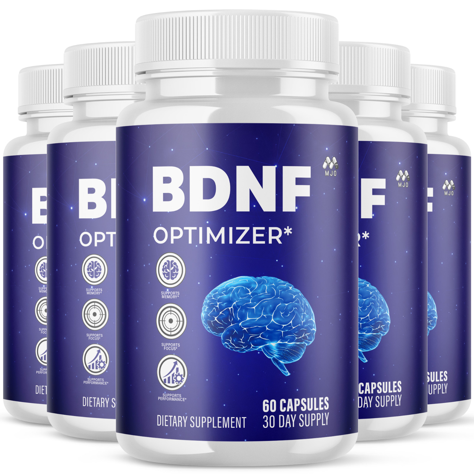 (5 Pack) BDNF Advanced Nootropic Brain Support Max Supplement 300 Capsules