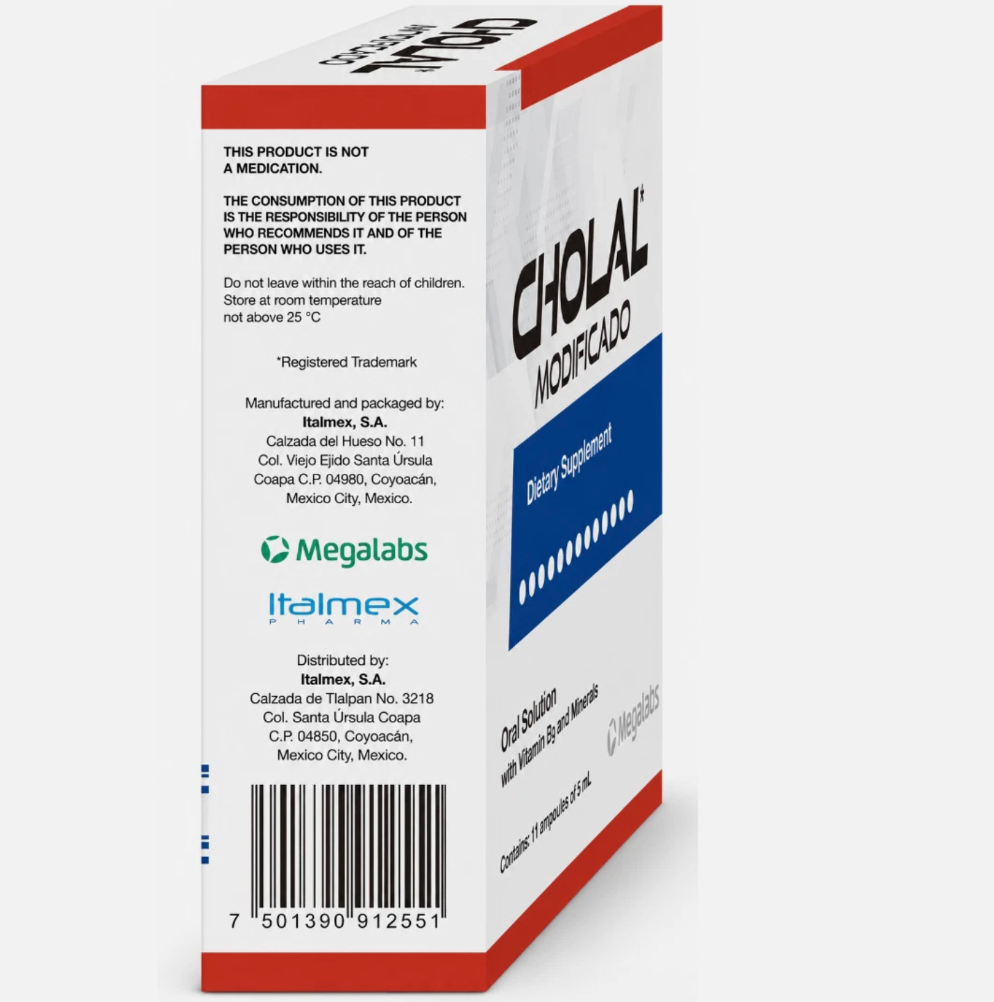 Cholal | B12 & Minerals Dietary Supplement | 10 x 5 mL Vials