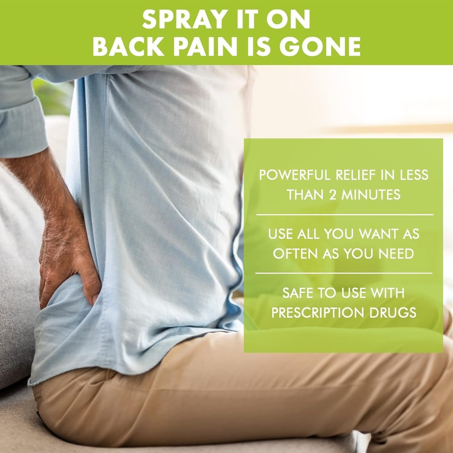 Premiere’s Pain Spray All-Natural Menthol & Peppermint Oil Herbal Blend for J…