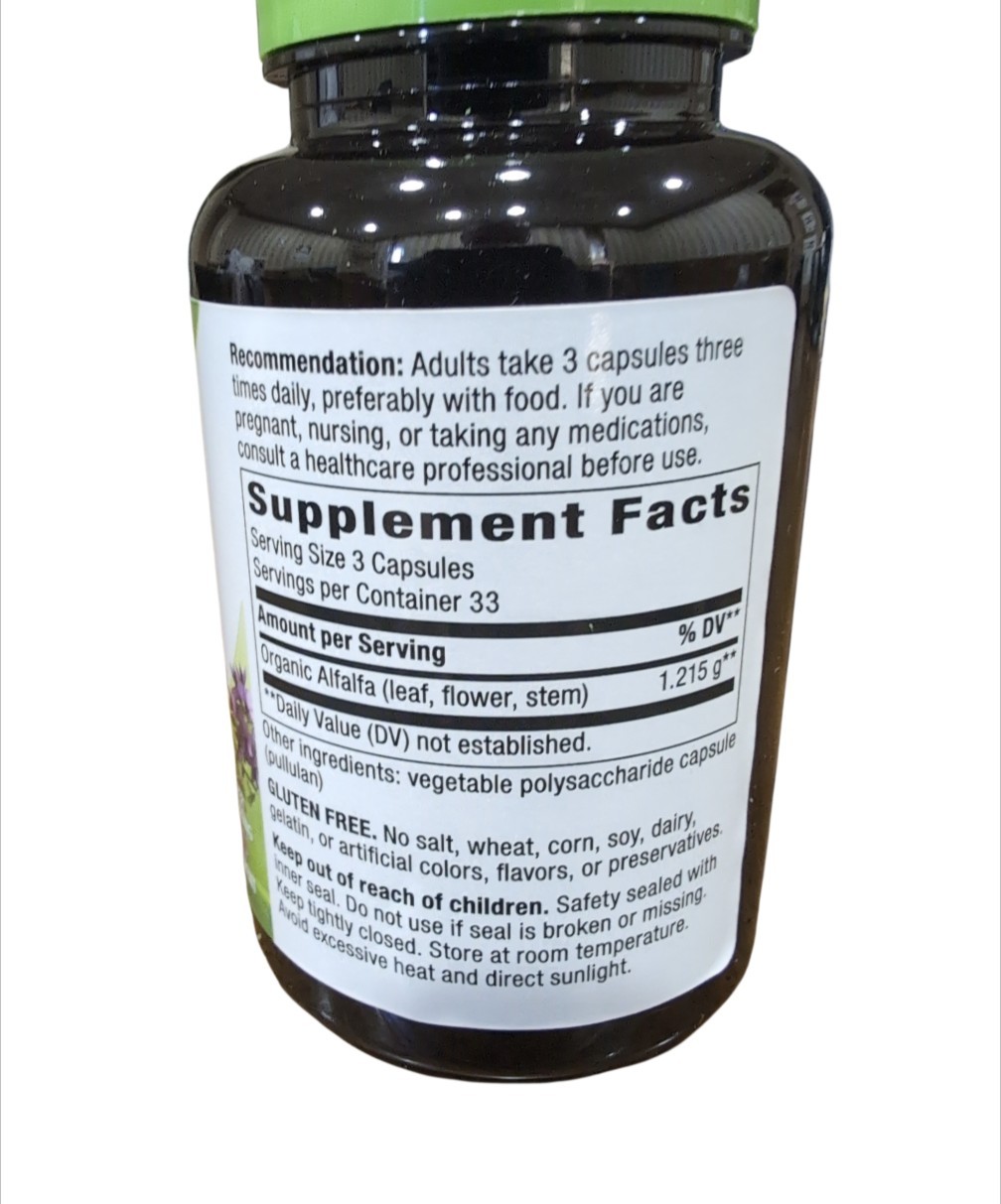 Nature’s Way Alfalfa 100 vegan Capsules Exp 10/29
