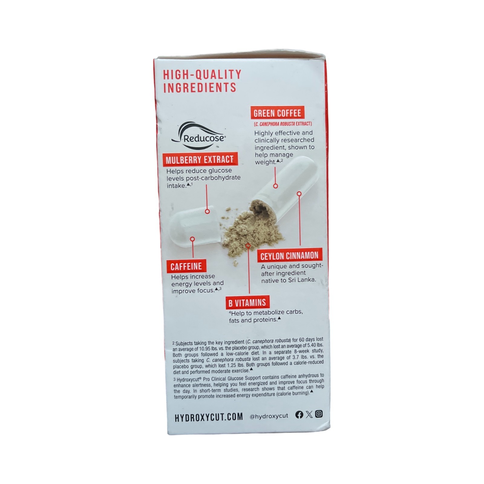 Hydroxycut Pro Clinical Glucose Support – 60 Veggie Capsules, EXP 08/2027